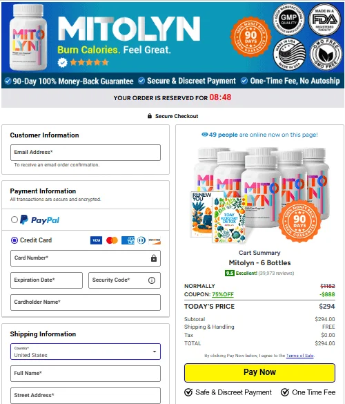 Mitolyn - Secure Checkout Page